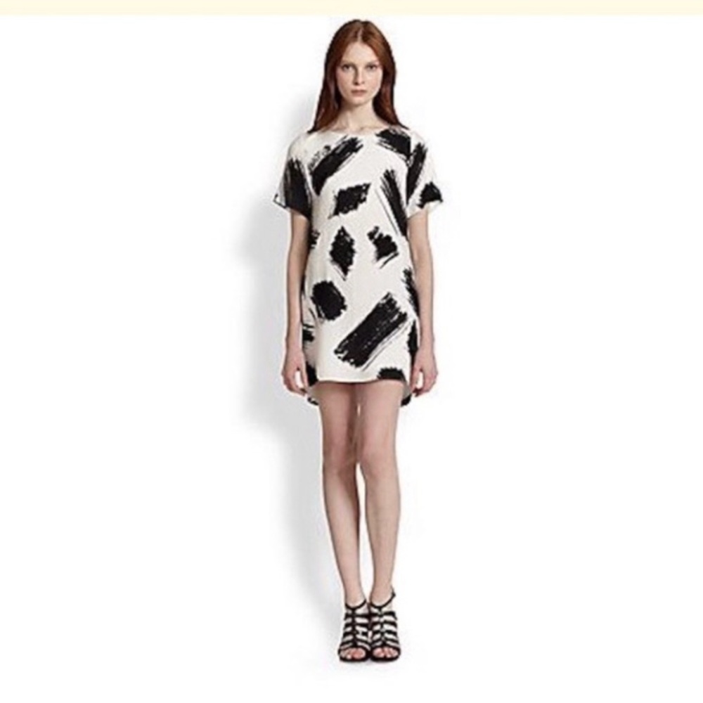ALICE + OLIVIA Black and White Dress